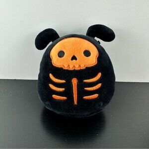 Squishmallows 5" Scrapper Orange Black Skeleton Dog Plush Halloween 2022 4”